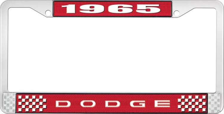 1965 Dodge License Plate Frame - Red