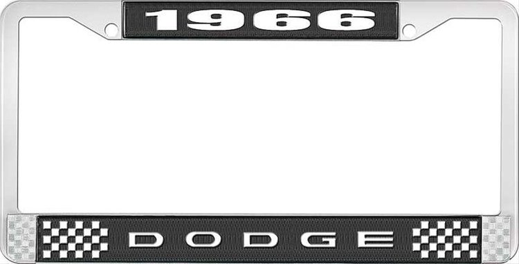 1966 Dodge License Plate Frame - Black