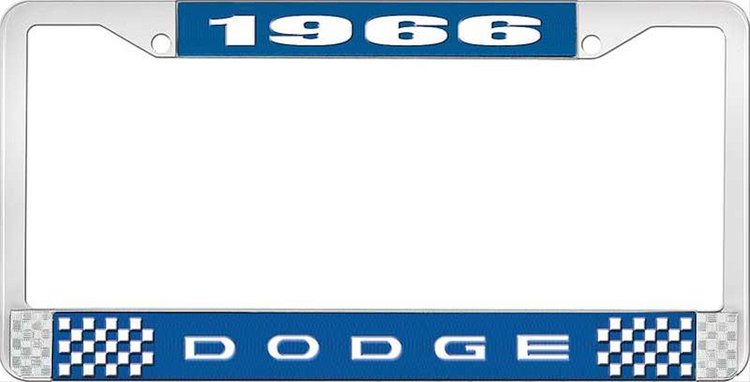 1966 Dodge License Plate Frame - Blue