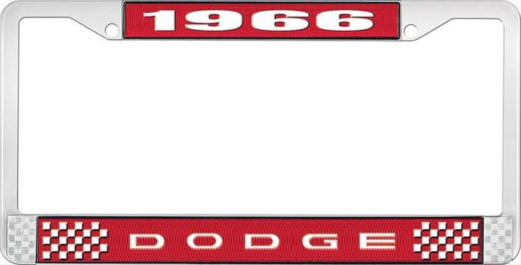1966 Dodge License Plate Frame - Red