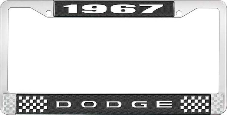 1967 Dodge License Plate Frame - Black
