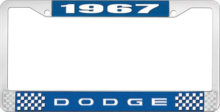 1967 Dodge License Plate Frame - Blue