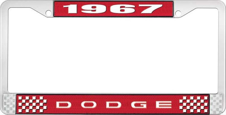1967 Dodge License Plate Frame - Red