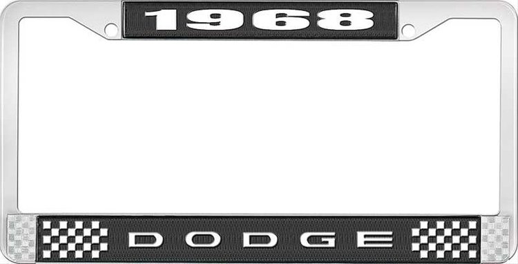 1968 Dodge License Plate Frame - Black