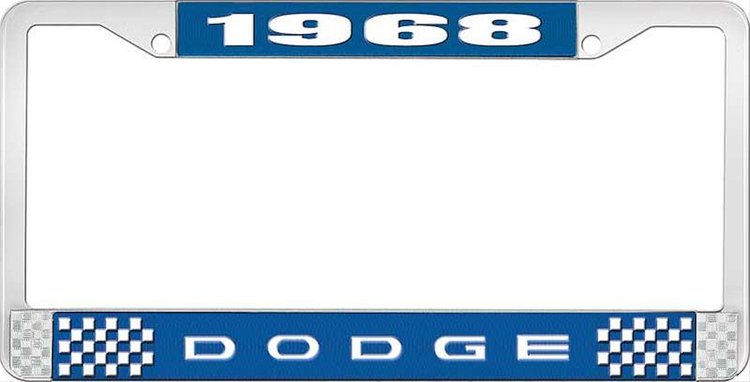 1968 Dodge License Plate Frame - Blue