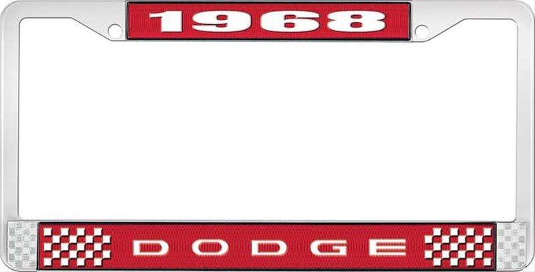 1968 Dodge License Plate Frame - Red