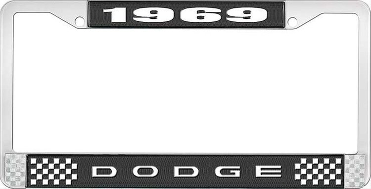 1969 Dodge License Plate Frame - Black