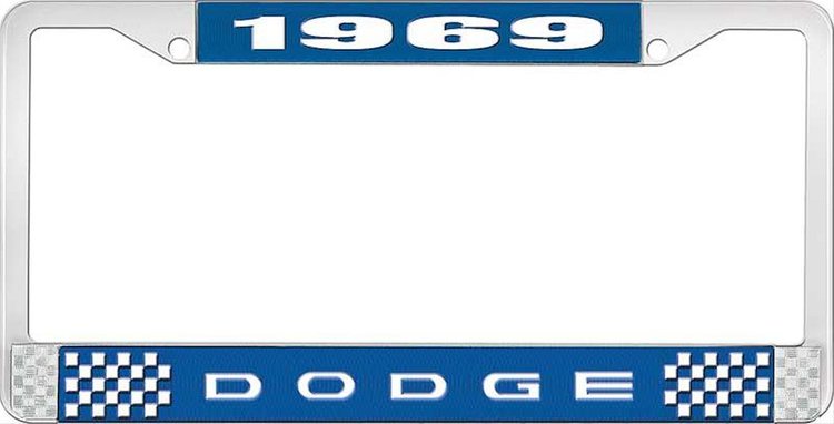 1969 Dodge License Plate Frame - Blue