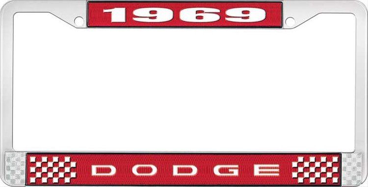 1969 Dodge License Plate Frame - Red