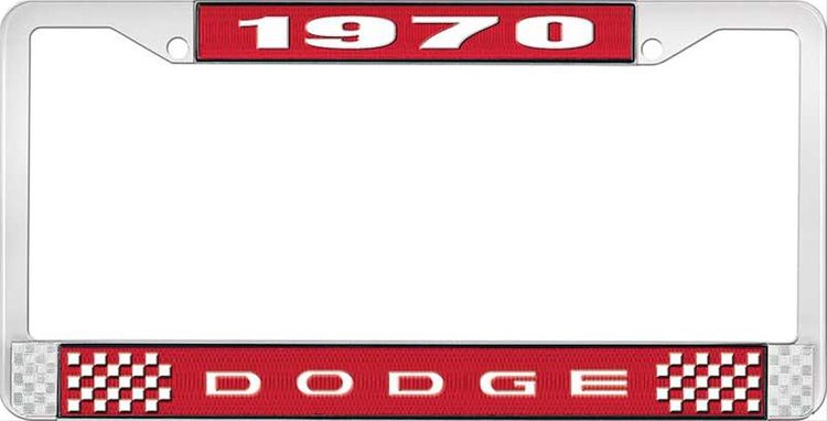 1970 Dodge License Plate Frame - Red