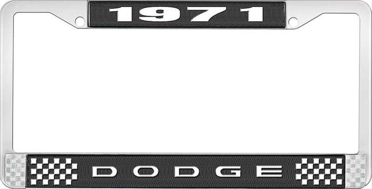 1971 Dodge License Plate Frame - Black