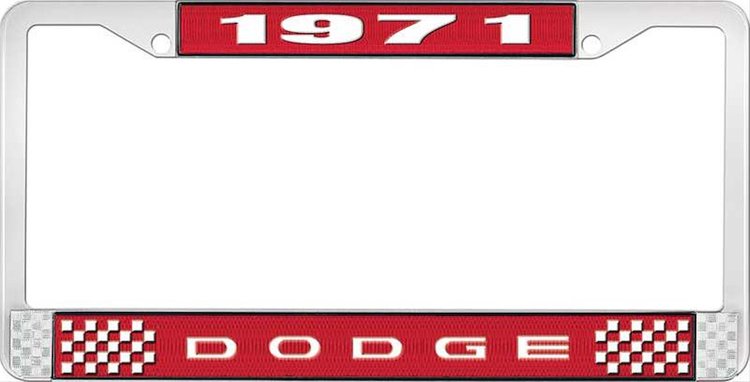 1971 Dodge License Plate Frame - Red