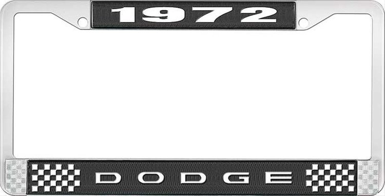 1972 Dodge License Plate Frame - Black