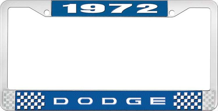 1972 Dodge License Plate Frame - Blue