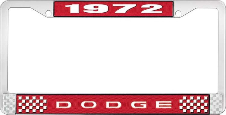1972 Dodge License Plate Frame - Red