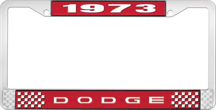 1973 Dodge License Plate Frame - Red