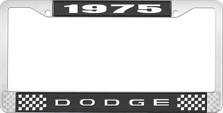 1975 Dodge License Plate Frame - Black