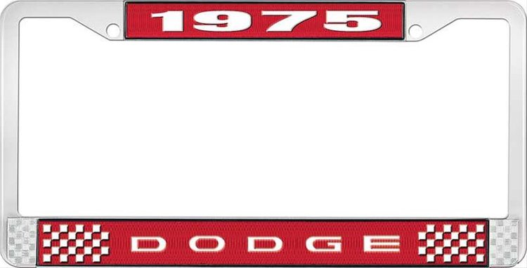1975 Dodge License Plate Frame - Red