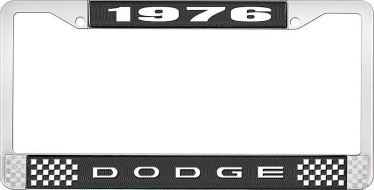 1976 Dodge License Plate Frame - Black