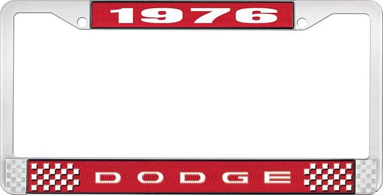 1976 Dodge License Plate Frame - Red