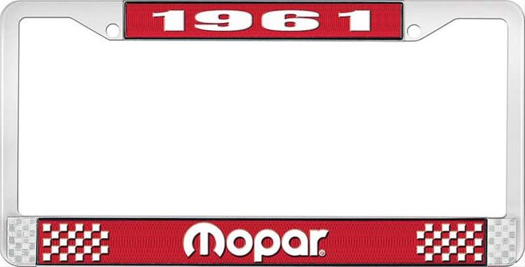 1961 Mopar License Plate Frame - Red