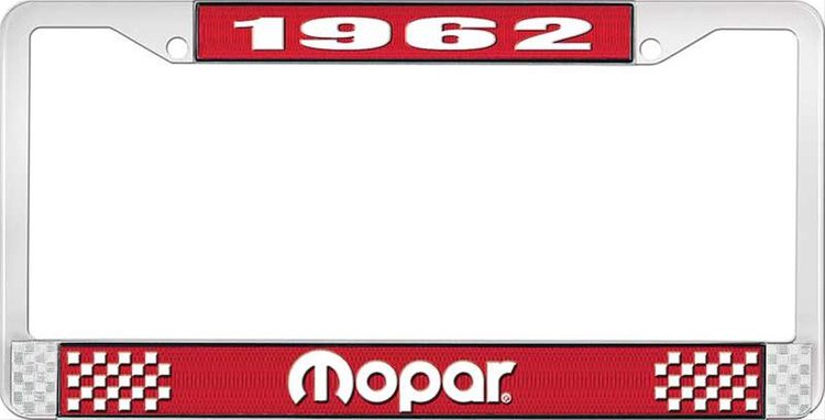 1962 Mopar License Plate Frame - Red