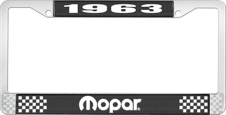 1963 Mopar License Plate Frame - Black