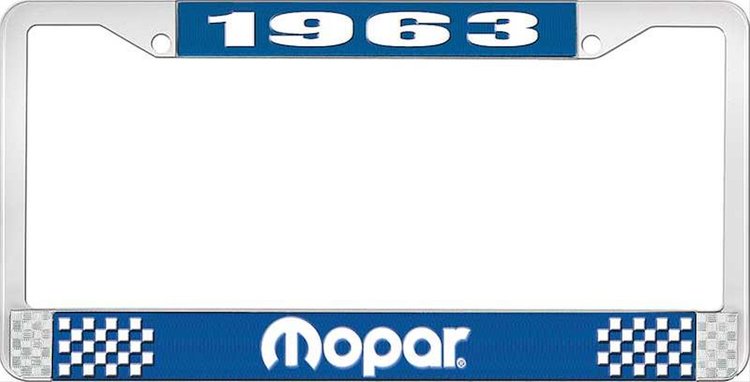 1963 Mopar License Plate Frame - Blue