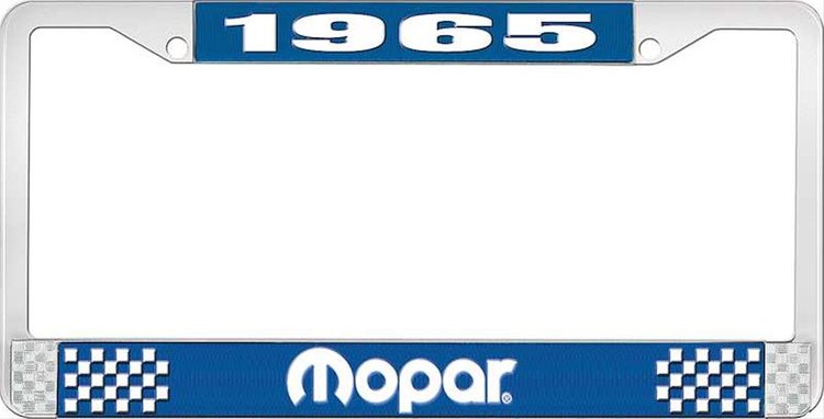 1965 Mopar License Plate Frame - Blue
