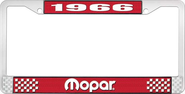 1966 Mopar License Plate Frame - Red