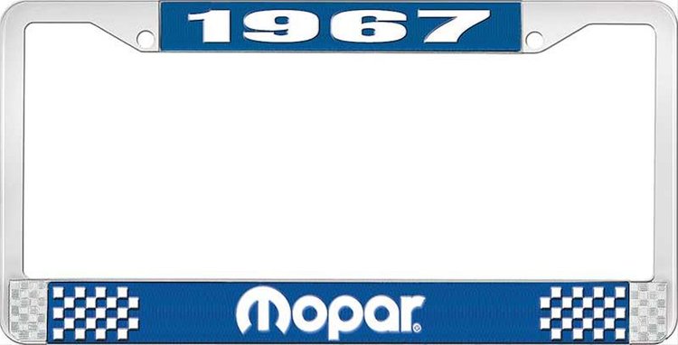 1967 Mopar License Plate Frame - Blue