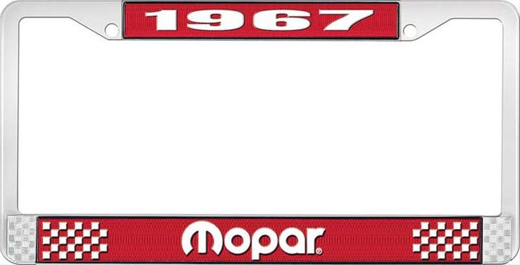 1967 Mopar License Plate Frame - Red