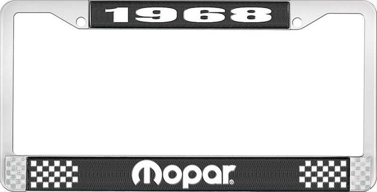 1968 Mopar License Plate Frame - Black