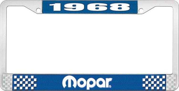 1968 Mopar License Plate Frame - Blue