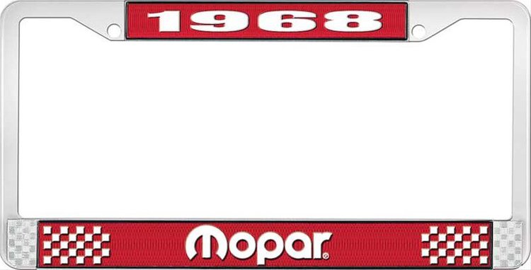 1968 Mopar License Plate Frame - Red