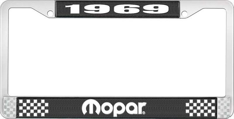 1969 Mopar License Plate Frame - Black