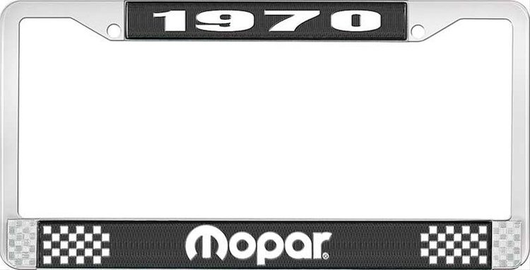1970 Mopar License Plate Frame - Black