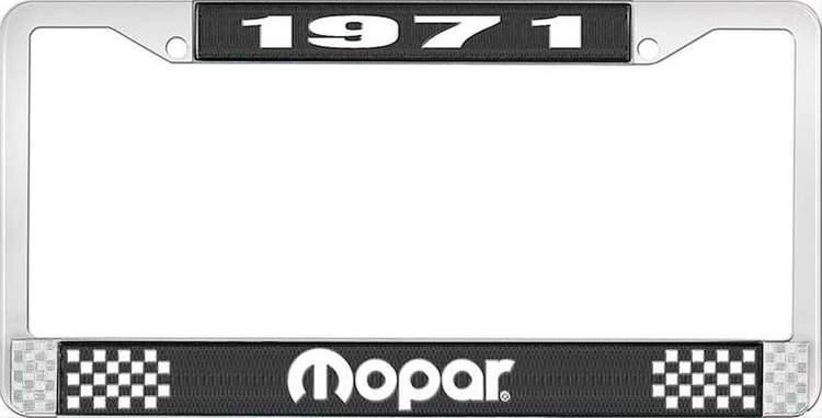 1971 Mopar License Plate Frame - Black