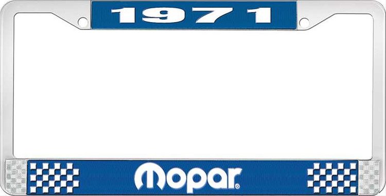 1971 Mopar License Plate Frame - Blue
