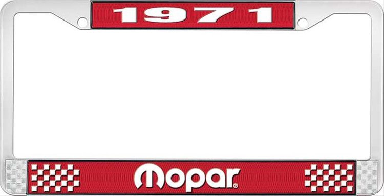 1971 Mopar License Plate Frame - Red