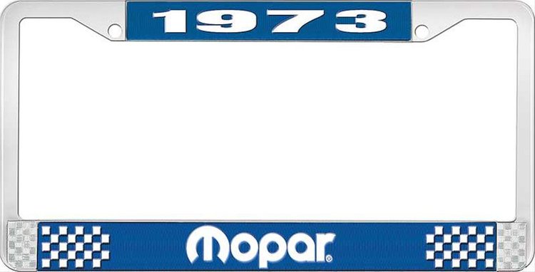 1973 Mopar License Plate Frame - Blue