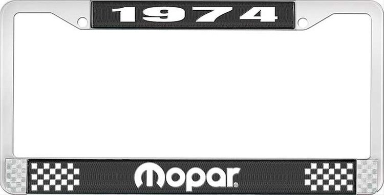 1974 Mopar License Plate Frame - Black