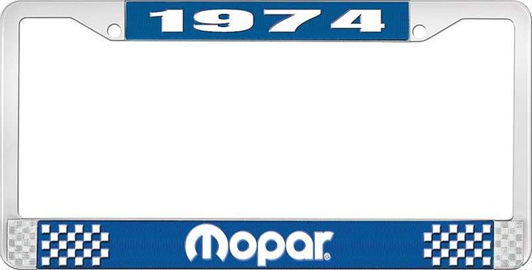 1974 Mopar License Plate Frame - Blue