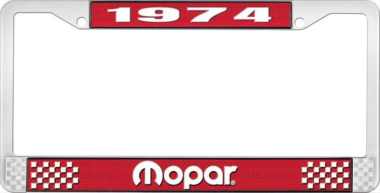 1974 Mopar License Plate Frame - Red