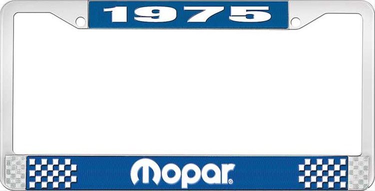 1975 Mopar License Plate Frame - Blue