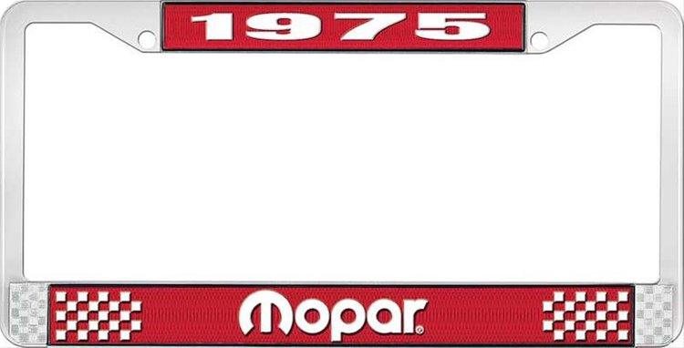 1975 Mopar License Plate Frame - Red