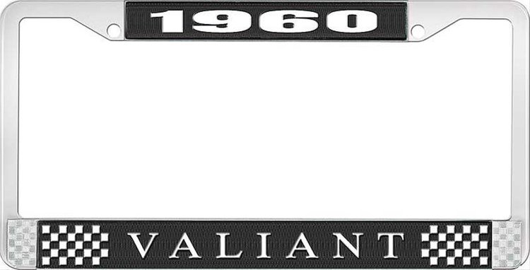 1960 Valiant License Plate Frame - Black