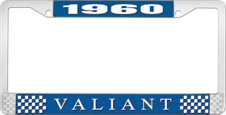 1960 Valiant License Plate Frame - Blue