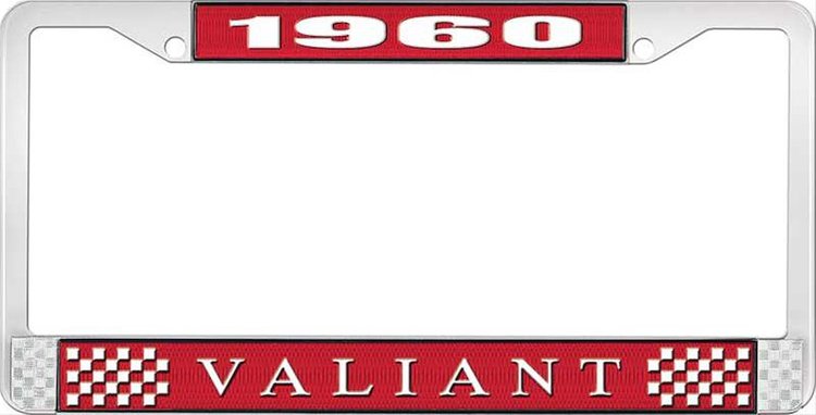 1960 Valiant License Plate Frame - Red