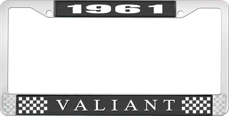 1961 Valiant License Plate Frame - Black